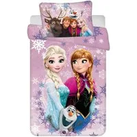 Disney Frozen Bettwäsche Disney Frozen Bettwäsche Set Eiskönigin Anna Elsa 135/140 x200 cm, Baumwolle, 2 teilig, Wendemotiv mit Reißverschluss