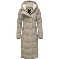 Ragwear Wintermantel Pavla Long extralanger Winterparka mit Teddyfutter und Kapuze