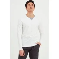 Blend Rundhalsshirt BHLeonas (1-tlg) Klassisches Langarmshirt mit Rundhalsausschnitt in Double-Layer-Optik