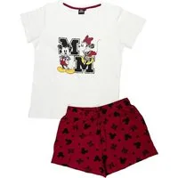 Disney Minnie Mouse Schlafanzug Damen Baumwolle Ärmellos Pyjama Set mit Tanktop und Shorts