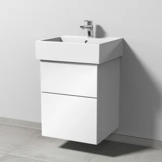 Sanipa 3way Waschtischunterbau zu Duravit Vero Air Waschtisch mit 2 Auszügen, Weiß-Glanz SF43178