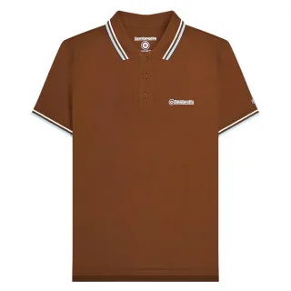 Lambretta - "SS25" Poloshirt für Herren (Braun/Weiß/Engelsfälle)