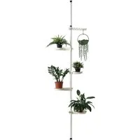 en.casa Blumenständer, Aero Teleskop Blumenregal 110-305cm, 8kg je Fach