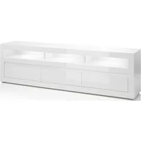 Home affaire Lowboard Carat, Breite 217 cm, Zierleiste 1x betonfarben und 1x weiß