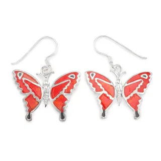 Schmetterling Ohrringe aus 925 Silber