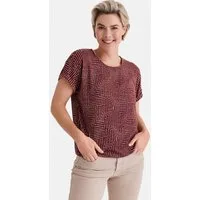 STOOKER WOMEN Kurzarmshirt STCLEA Print T-Shirt Regular Fit T-Shirt Spitzen- Shirt für Damen