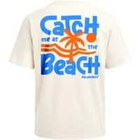 Neverless Oversize-Shirt Herren T-Shirt - Catch me at the Beach - Oversized Relaxed Fit mit Print