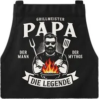 MoonWorks Grillschürze Grillschürze für Männer mit Spruch Grillmeister Papa Die Legende, mit kreativem Aufdruck