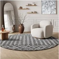 Sanat Teppich Boho 8204, rund, Höhe: 10 mm, Kurzflor, robust, Boho, Scandic, für Fussbodenheizung geeignet