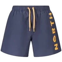 North Sails Badeshorts Blaue Herren-Bade-Boxershorts mit elastischem Bund & Taschen