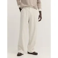 bugatti Bundfaltenhose Loose Fit natural linen mix