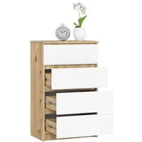 Raumhirsch Furniture Kommode mit 4 Schubladen 60 cm breit Holz Schrank, (viele Farbvarianten - Maße : 99 x 60 x 40 cm) - Hochwertig & stabil