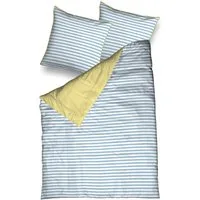 CASATEX Bettwäsche Capri, Satin, 2 teilig, klassisch, modern, Streifen-Wend-Bettbezug, Zierrand am Bettbezug