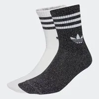 adidas Originals Sportsocken 3S GLITTER CR 2 (2-Paar) für Laufen, mit Rippbündchen, mit Glitzer auf 3-Streifen und Trefoil