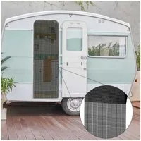 Bestlivings Vorhang (1 St), Stangendurchzug, halbtransparent, Fadenvorhang (56x185cm), Carvan Camping Fadengardine als Türvorhang