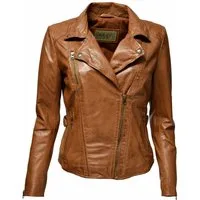 Zimmert Leather Lederjacke Stella im Biker Stil