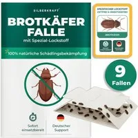 Silberkraft Insektenfalle Brotkäferfalle mit Spezial-Lockstoff Natürliche Schädlingsbekämpfung, Biozidfrei & Geruchslos Langzeitschutz (12 Wochen) Gezielte Anlockung
