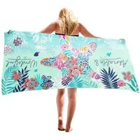 Diwzbyn Strandtuch 70x140 cm Strandlaken Strandhandtuch Mikrofaser Schnelltrocknend, (1-St), Leichtes, Sandfrei, Badetuch für Strand Schwimmen Sauna Camping