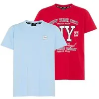 H.I.S T-Shirt 2er Pack Shirts mit HIS-Logos für Jungen (Packung, 2) modischer Stil, Kurzarm, mit Logodruck, aus Baumwolle, für Jungen