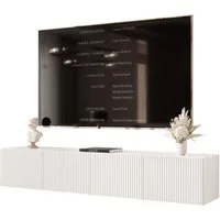 yourhouse24 Lowboard TV ANGEL 200 mit LED-Beleuchtung – Geriffelte Fronten