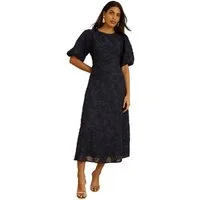 Love & Roses Midikleid Love & Roses Strukturiertes Midikleid, Regular (1-tlg)