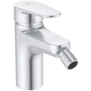 Ideal Standard Bidetarmatur Alu+ Ausladung 115mm BlueStart mit Ablaufgarnitur Silver, BE132SI BE132SI