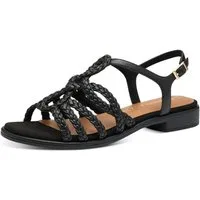 MARCO TOZZI Sandalette Blockabsatz, Sommerschuh mit modischen Flechtriemchen