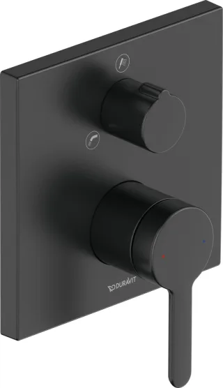 Duravit C.1 Einhebel-Wannenmischer Unterputz Schwarz Matt 150x77x150 mm - C15210011046 C15210011046
