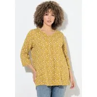 Ulla Popken T-Shirt Shirt grafischer Druck A-Linie V-Ausschnitt