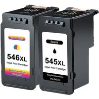 Toner Kingdom 2x PG-545XL für CANON 545 546 XL Druckerpatrone Tintenpatrone (Pixma iP2800, iP2850, iP2840, iP2855, TS205, TS305, TS3150, TS3151, TR4550, TR4551, MG2400, MG2450, MG2455, MG2500, MG2550)