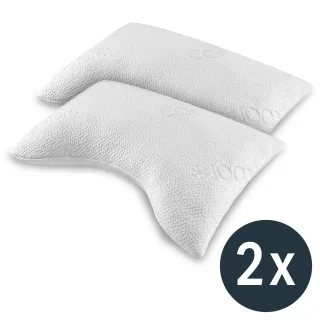 2 x Sleezzz® Cool Gel-Schaum Kontur Nackenstützkissen 40 x 60 x 16 cm