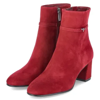 Tamaris Stiefeletten - Gr. 37 - Rot - Rauleder