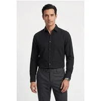 BOSS ORANGE Leinenhemd Relegant 6 M Kentkragen, reines Leinen, Regular Fit