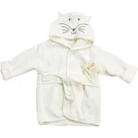 VewoTex Babybademantel Frottée mit Tiergesicht » Morgenmantel & Kleinkinder Badetuch, 100% Baumwolle » mit Kapuze und Gürtel