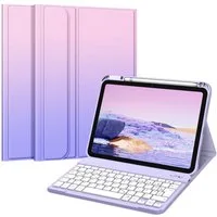 Fintie Tablet-Hülle für iPad 11. Generation 11" 2025(A16), iPad 10. Generation 2022 10.9", Case mit Pencil Halter, magnetisch Abnehmbarer Tastatur(QWERTZ Layout)
