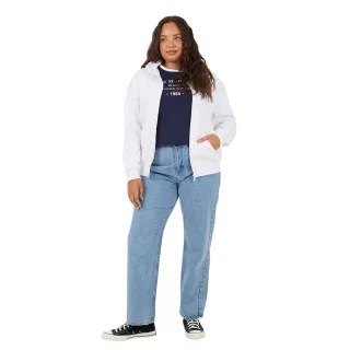 Brave Soul - Hoodie mit durchgehendem Reißverschluss für Damen, Plus (Weiß)