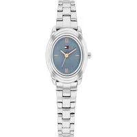 Tommy Hilfiger Quarzuhr Demi Oval 1782873, Armbanduhr, Damenuhr, Edelstahlarmband, analog