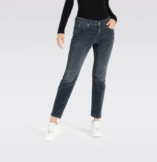MAC - MAC JEANS - RICH SLIM, Velvet denim grau - Gr. - 44/30