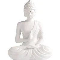 Räder Dekofigur räder Zen Spirit Buddha Figur sitzend groß Porzellan Weiß