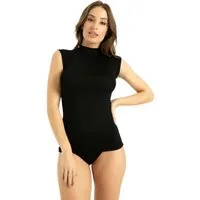 fashionshowcase Stehkragenshirt Shirt Damen Bambus – figurbetonend ärmellos 95% Bambus (1-tlg) temperaturregulierend,figurbetonend,antibakteriell,bügelfrei