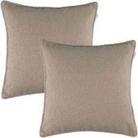 Esprit Kissenhülle CUTE-2 Zierkissenhülle, (2 Stück), 45 x 45 cm - 2er Set in Beige