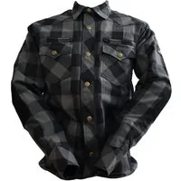 Bores Motorradjacke Bores Lumberjack Jacken-Hemd schwarz / grau Herren motorradjacke herren