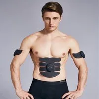 feinlux Bauchtrainer EMS-Bauchmuskeltrainer EMS-Po-Trainer (Set, 4-St., EMS-Arm-Trainer, ABS Trainingsgerät), 8 Modi, 19 Geschwindigkeitsstufen