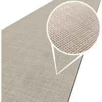 ANRO Küchenläufer Hochwertig Outdoorläufer Teppich TATAMI Läufermatte, Eckig, Höhe: 3 mm, Rattanoptik