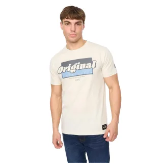 Crosshatch - "Chevin" T-Shirt für Herren (Naturweiß)