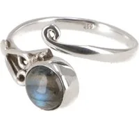Guru-Shop Silberring Filigraner Silberring mit Edelstein, Sonne..