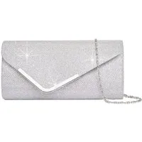 Coonoor Abendtasche Damen Glitzer Abendtasche Umschlag Clutch Kette Abnehmbar (1-tlg), Einfach und großzügig