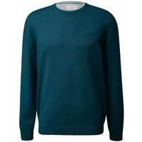 s.Oliver Rundhalspullover Pullover (1-tlg) Rundhals-Ausschnitt, langarm, Logo-Stickerei