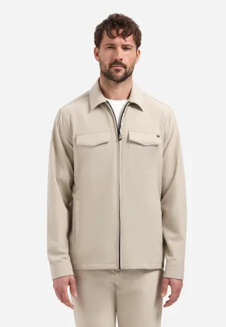 No Excess - Overshirt Full Zipper Stretch Sedoc stone - Gr. - L