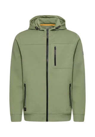 camel active - fleXXXactive® Sweatjacke mit Kapuze leaf green - Gr. - XL